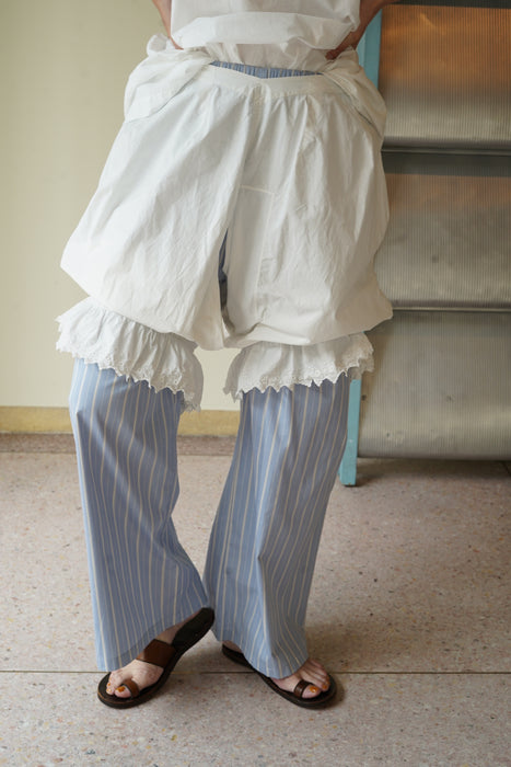 ANTIQUE<BR>FRENCH OPEN SLIT KNICKERS WITH RUFFLE TRIM