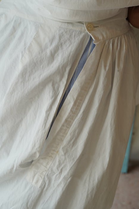 ANTIQUE<BR>FRENCH OPEN SLIT KNICKERS WITH RUFFLE TRIM