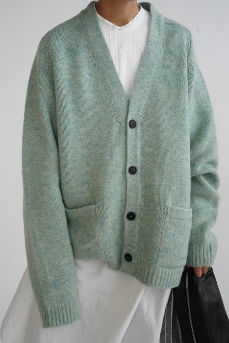 CRISTASEYA<br>OVERSIZED SHETLAND CARDIGAN<br>in MINT