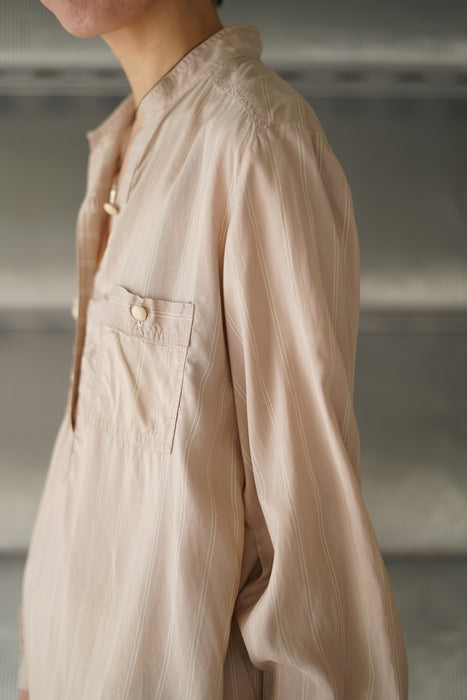 VINTAGE<BR>SILK STRIPED SHIRTS DRESS