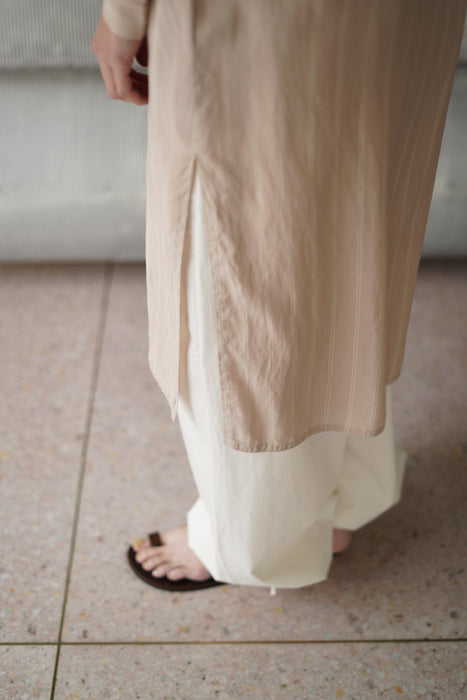 VINTAGE<BR>SILK STRIPED SHIRTS DRESS