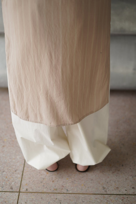 VINTAGE<BR>SILK STRIPED SHIRTS DRESS