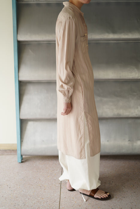 VINTAGE<BR>SILK STRIPED SHIRTS DRESS
