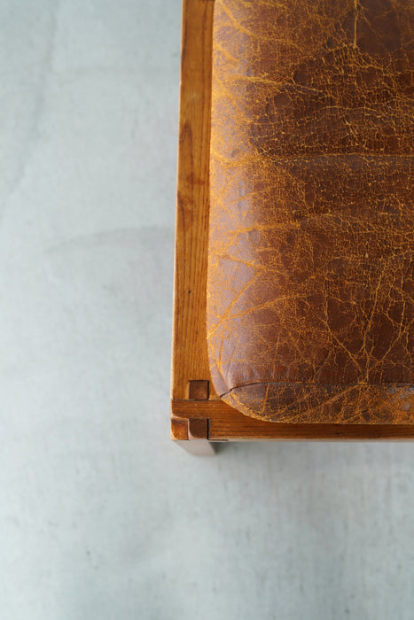 PIERRE CHAPO<BR>LEATHER STOOL<BR><BR>SOLD OUT