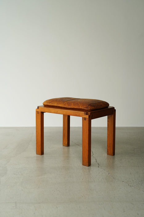 PIERRE CHAPO<BR>LEATHER STOOL<BR><BR>SOLD OUT