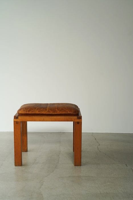 PIERRE CHAPO<BR>LEATHER STOOL<BR><BR>SOLD OUT