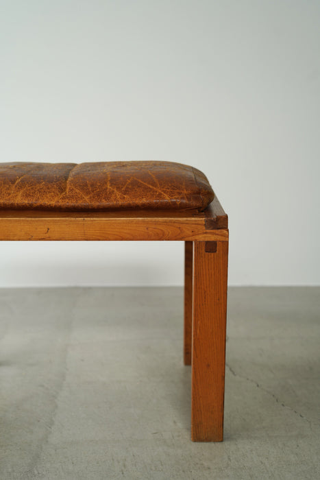 PIERRE CHAPO<BR>LEATHER STOOL<BR><BR>SOLD OUT