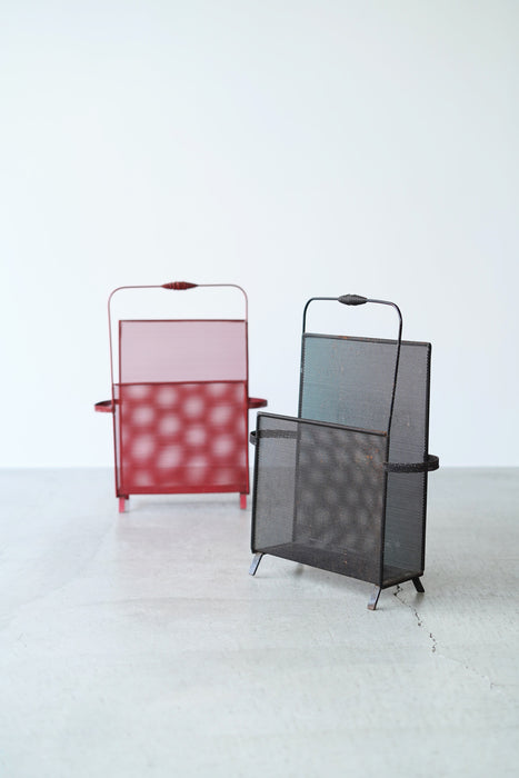 MATHIEU MATÉGOT<BR>MAGAZINE RACK RED AND BLACK