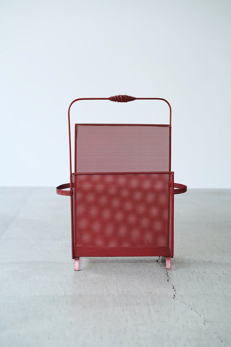 MATHIEU MATÉGOT<BR>MAGAZINE RACK RED AND BLACK