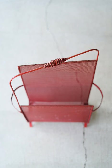 MATHIEU MATÉGOT<BR>MAGAZINE RACK RED AND BLACK