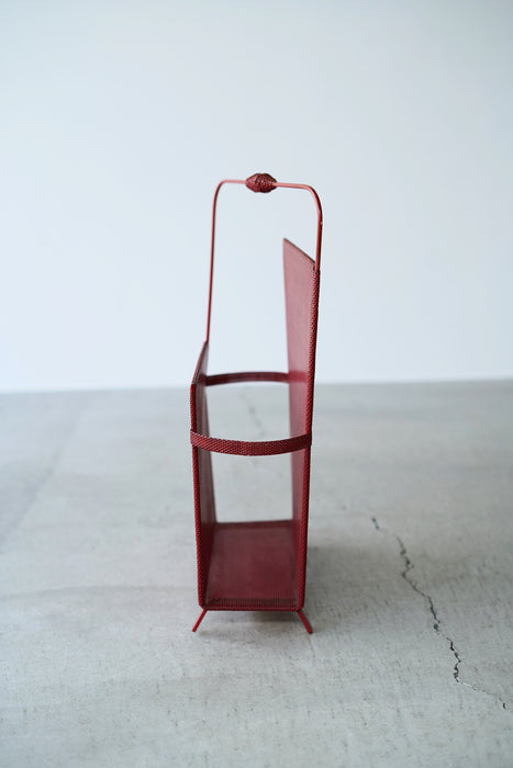 MATHIEU MATÉGOT<BR>MAGAZINE RACK RED AND BLACK