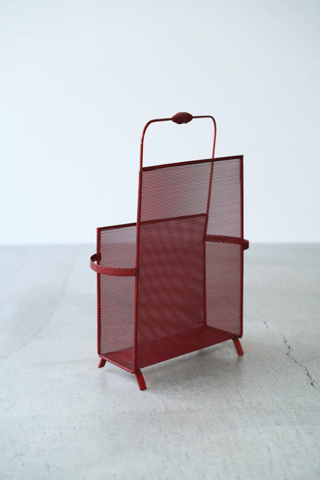 MATHIEU MATÉGOT<BR>MAGAZINE RACK RED AND BLACK