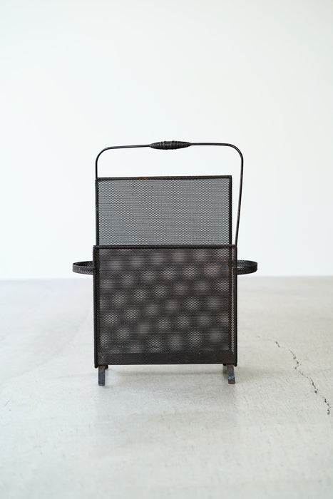 MATHIEU MATÉGOT<BR>MAGAZINE RACK RED AND BLACK