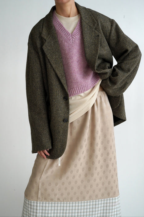 CRISTASEYA<br>OVERSIZED BLAZER<br>in BROWN/BLACK