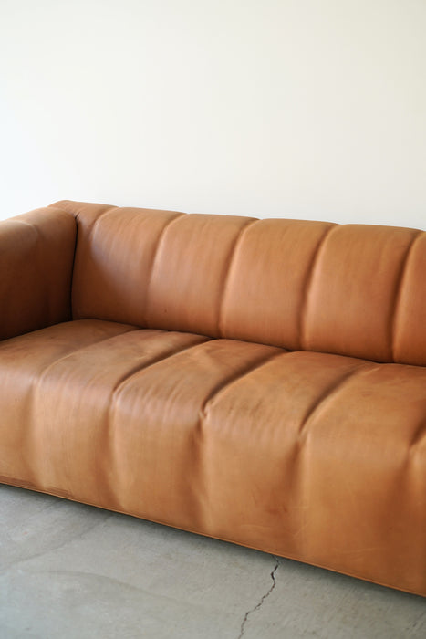 VINTAGE GERMAN LEATHER SOFA<BR><BR>SOLD OUT