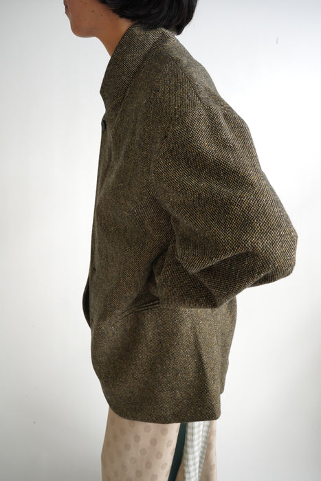 CRISTASEYA<br>OVERSIZED BLAZER<br>in BROWN/BLACK