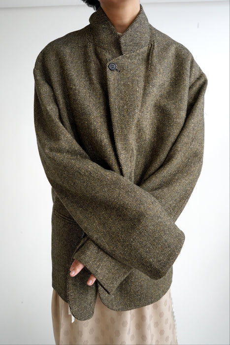 CRISTASEYA<br>OVERSIZED BLAZER<br>in BROWN/BLACK