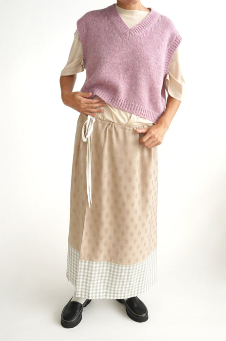 CRISTASEYA<br>CROPPED SHETLAND GILET<br>in PINK