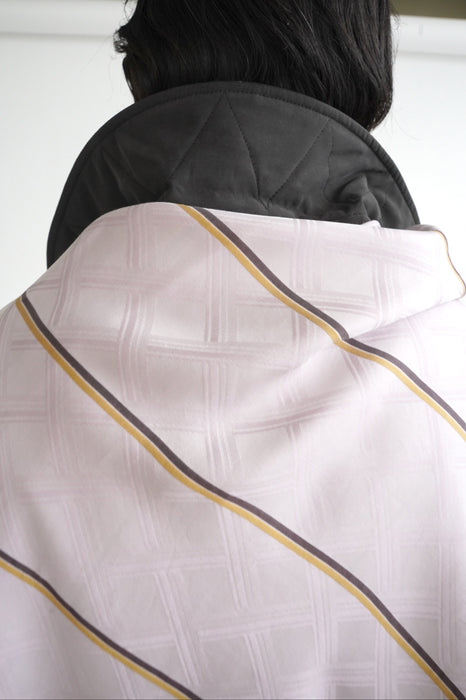CRISTASEYA<br>CROPPED PADDED BOMBER <br>in BROWN
