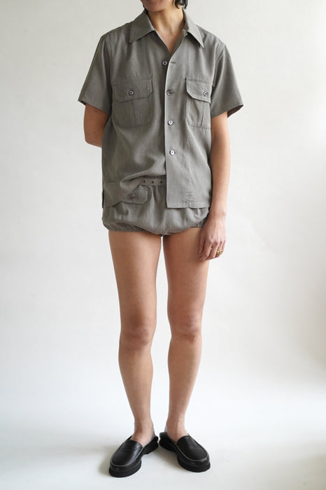 FUMIKA_UCHIDA<br>CHAMBRAY SHORTS