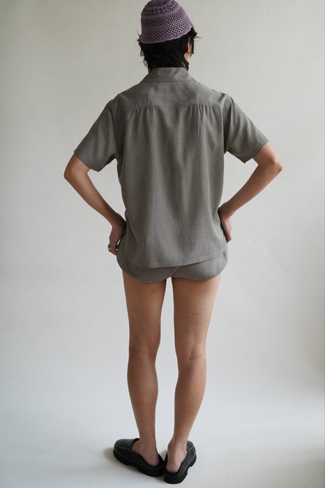 FUMIKA_UCHIDA<br>CHAMBRAY SHORTS
