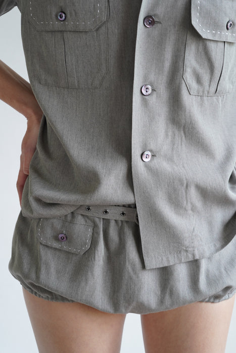 FUMIKA_UCHIDA<br>CHAMBRAY SHORTS
