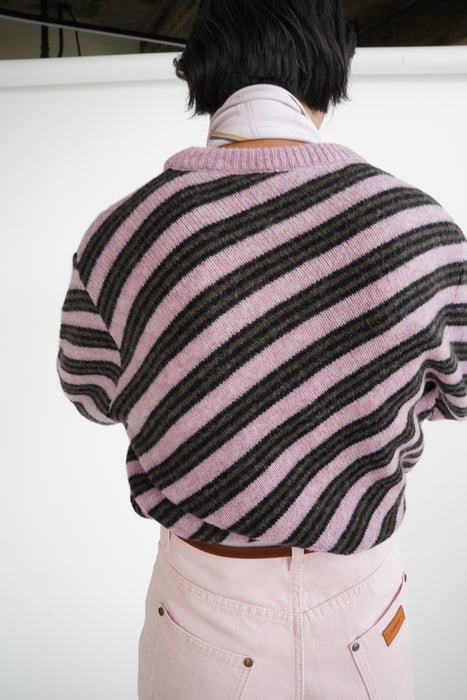 CRISTASEYA<br>SILK CARRÉ SMALL <br>in LIGHT PINK CHECKS