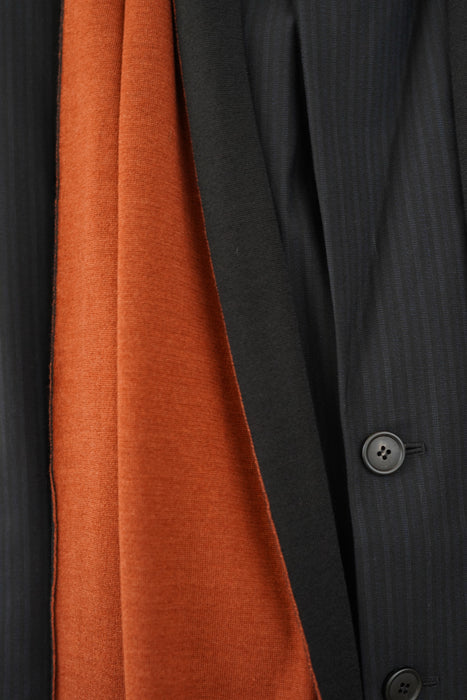 CRISTASEYA<br>SILK CASHMERE DOUBLE SCARF<br>in BLACK/BRICK RED