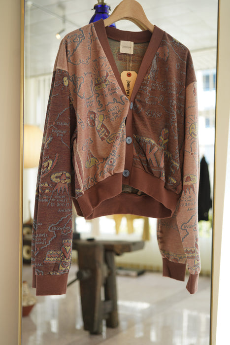 JONNLYNX<br>SOUVENIR MAP CARDIGAN