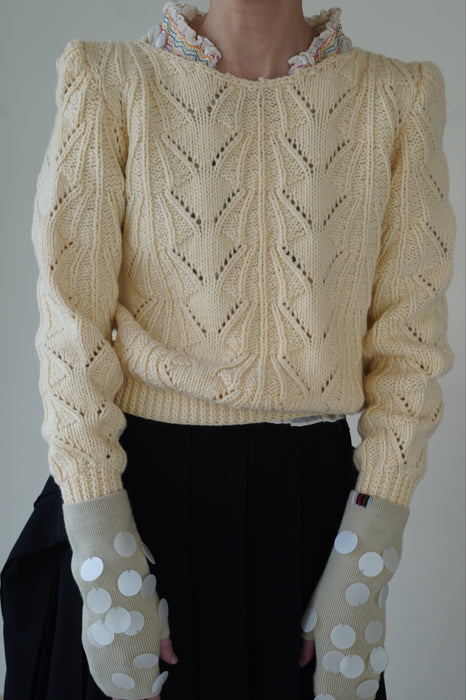 VINTAGE <BR>HANDMADE PUFF SWEATER<BR><BR>SOLD OUT