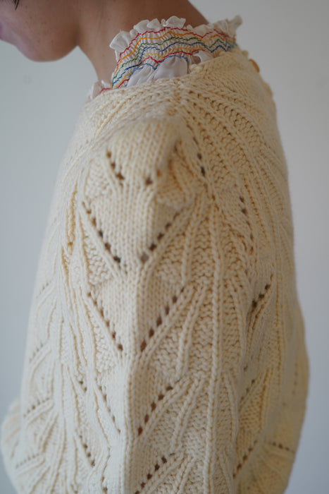 VINTAGE <BR>HANDMADE PUFF SWEATER<BR><BR>SOLD OUT