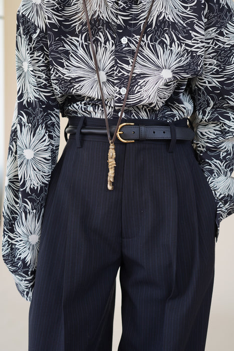 CRISTASEYA<br>LEATHER BELT<BR>in BLACK