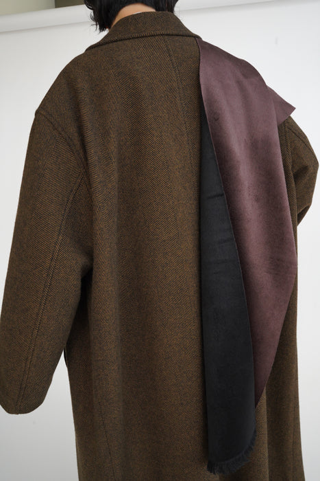 CRISTASEYA<br>OVERSIZED COAT<br>in BLACK/BROWN HERRINGBONE