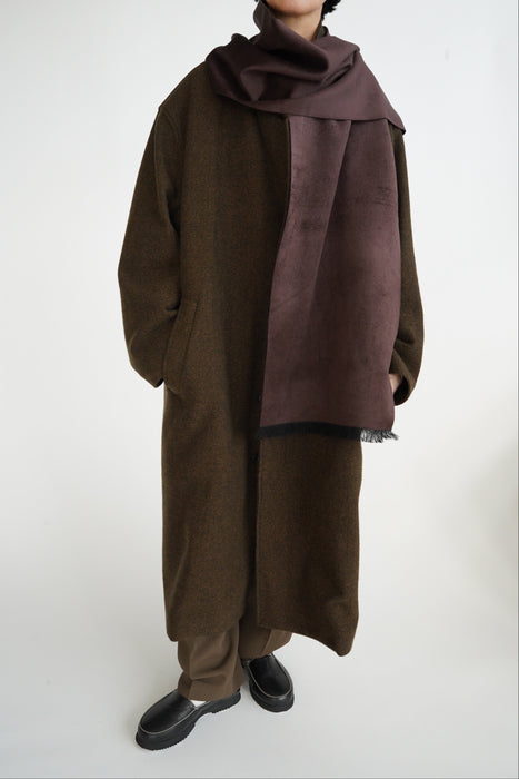 CRISTASEYA<br>OVERSIZED COAT<br>in BLACK/BROWN HERRINGBONE