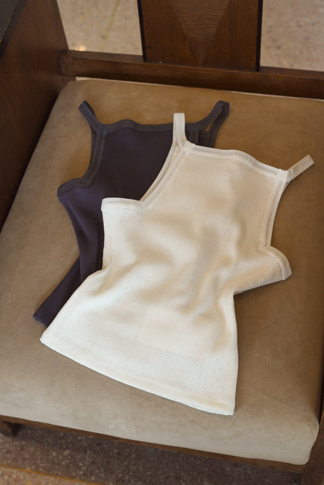 FUMIKA_UCHIDA<br>EYELET RIB STITCH CAMISOLE