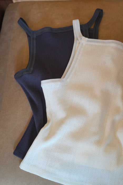 FUMIKA_UCHIDA<br>EYELET RIB STITCH CAMISOLE