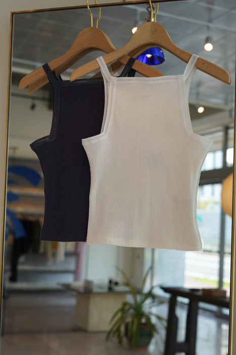 FUMIKA_UCHIDA<br>EYELET RIB STITCH CAMISOLE