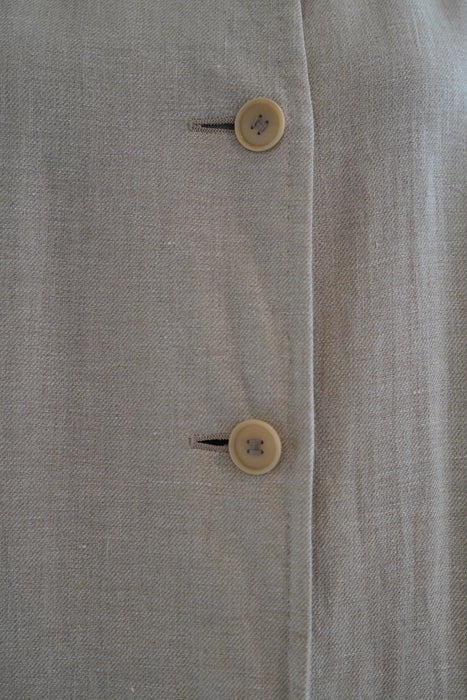 VINTAGE HERMES <br>LINEN BALMACAAN COAT <BR> <BR>SOLD OUT