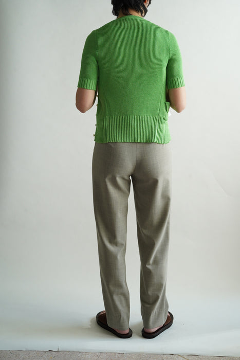 VINATAGE<BR>FRENCH RIB S/S CARDIGAN <BR> <BR>SOLD OUT