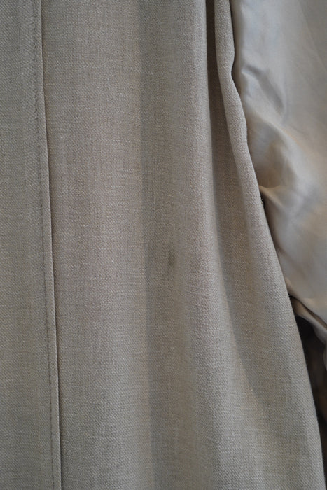 VINTAGE HERMES <br>LINEN BALMACAAN COAT <BR> <BR>SOLD OUT