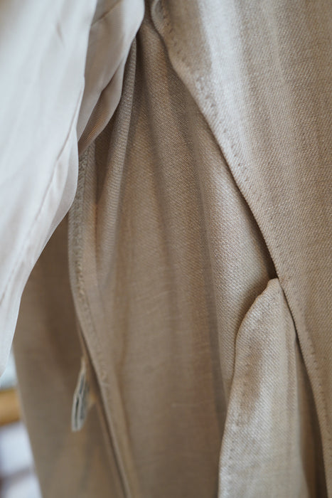 VINTAGE HERMES <br>LINEN BALMACAAN COAT <BR> <BR>SOLD OUT