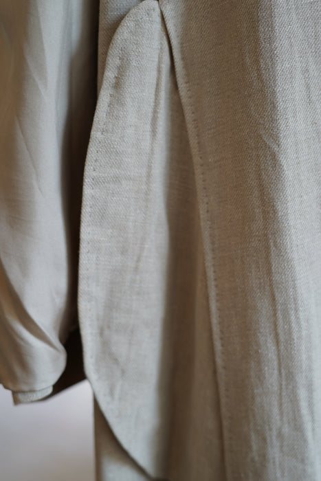 VINTAGE HERMES <br>LINEN BALMACAAN COAT <BR> <BR>SOLD OUT