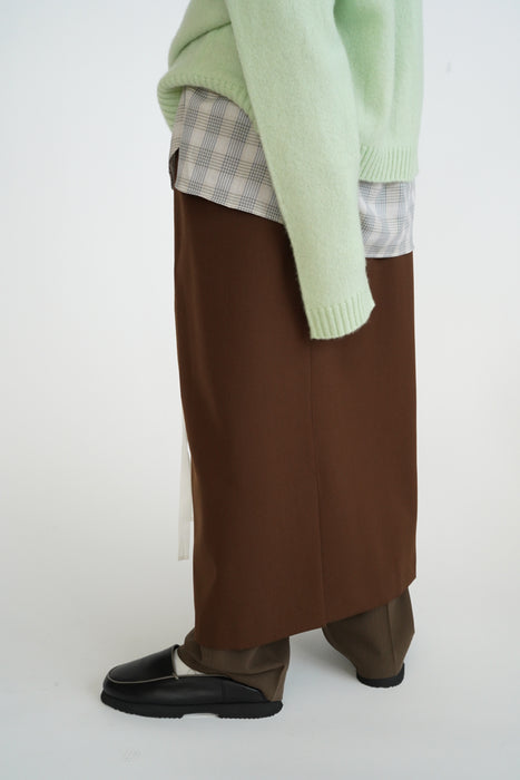 CRISTASEYA<br>LONG SKIRT<br>in NUT BROWN