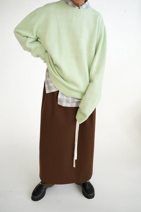 CRISTASEYA<br>LONG SKIRT<br>in NUT BROWN