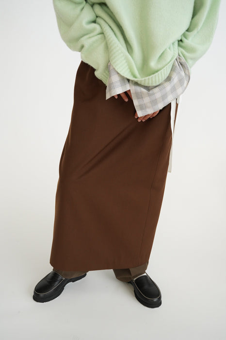 CRISTASEYA<br>LONG SKIRT<br>in NUT BROWN