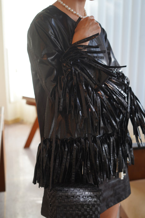 SUPER YAYA<br>CONFETTI TOP<br>BLACK