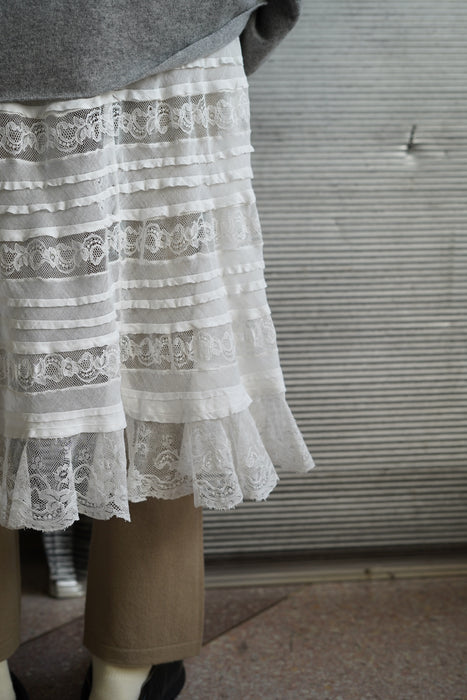 ANTIQUE<BR>LACE TULLE SKIRT <BR> <BR>SOLD OUT