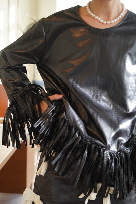 SUPER YAYA<br>CONFETTI TOP<br>BLACK