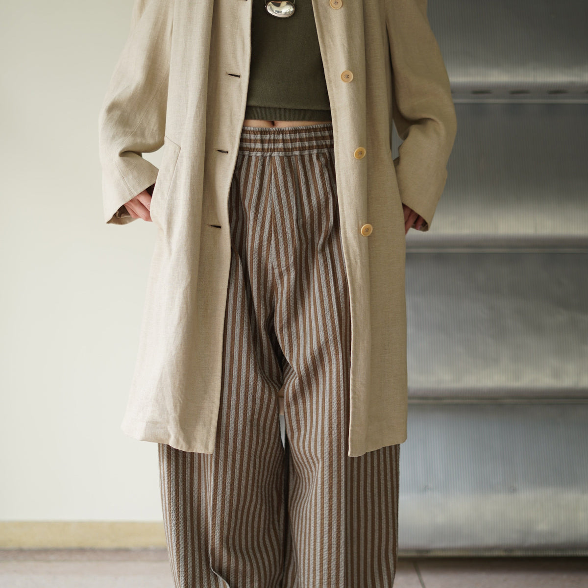 VINTAGE HERMES LINEN BALMACAAN COAT SOLD OUT – PORT