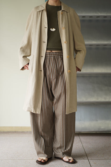 VINTAGE HERMES <br>LINEN BALMACAAN COAT <BR> <BR>SOLD OUT